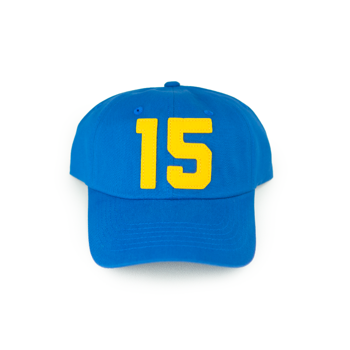 "15" Dad Hat - Blue/Yellow