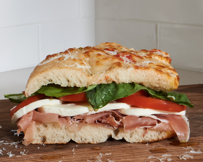 Fresh Focaccia Prosciutto Sandwich
