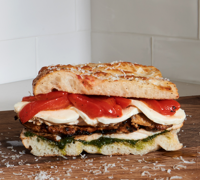 Fresh Focaccia Pesto Chicken Sandwich