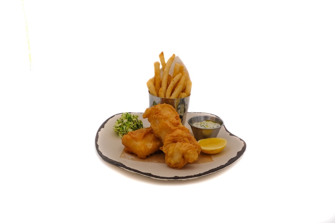 New Realm Beer Battered Fish & Chips