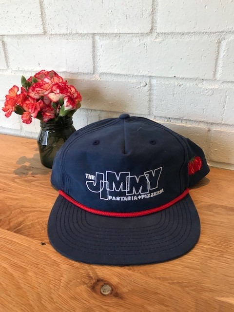 Jimmy Blue hat with white/red lettering