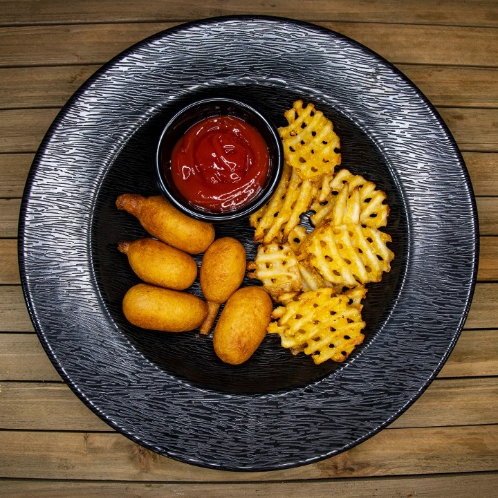 Mini Corn Dogs W/Waffle Fries