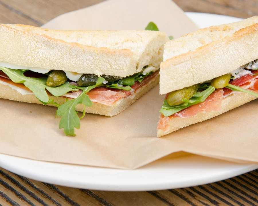 Prosciutto Cornichon Sandwich
