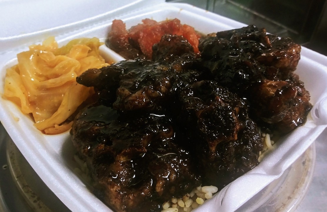 C. Braised Beef Oxtails w/ 3 sides & bread