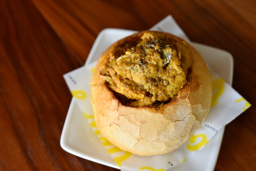 Curry Chicken Bread Bowl