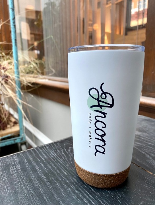 White Cork Bottom Thermos