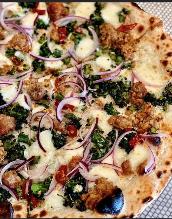 Broccolini & Sausage Pizza