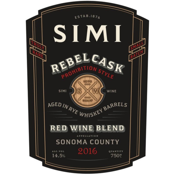 Simi Rebel Cask Red Blend Bottle