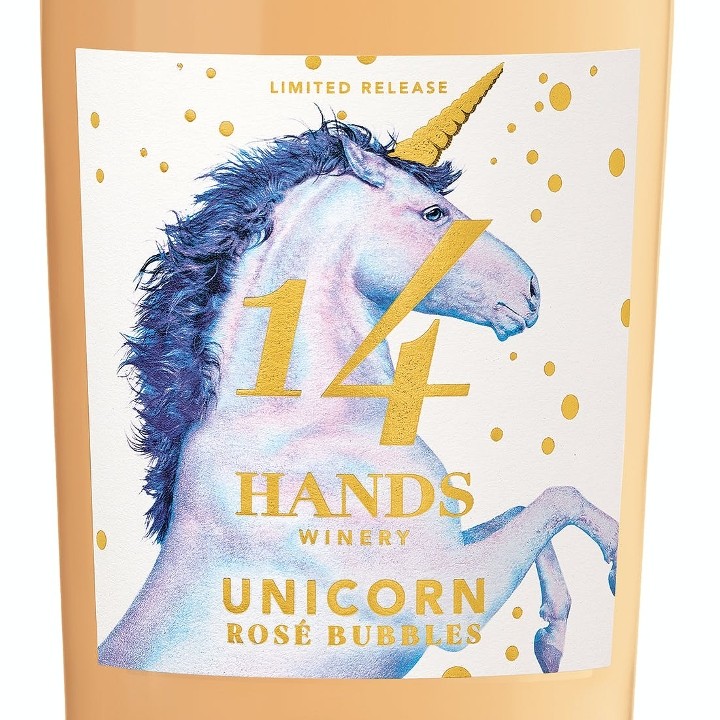 14 Hands Unicorn Bubbles Rosé Bottle