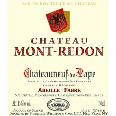 Chateau Mont Redon Chateauneuf De Pape 2017 Bottle