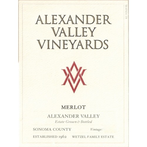 Alexander Valley Estate Merlot Bottle