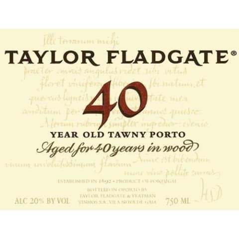 Taylor Fladgate Tawny Port 40yr-Lounge/Dry Storage