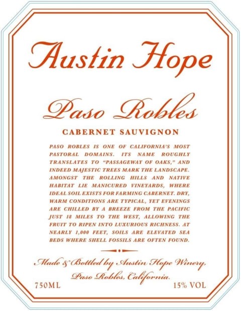 Austin Hope 1L Cabernet Sauvignon Bottle-Lounge