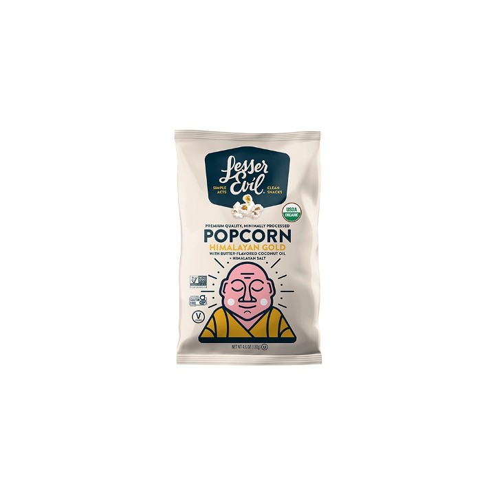 LESSER EVIL Organic Popcorn / Himalayan Gold / .88oz