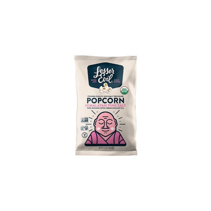 LESSER EVIL Organic Popcorn / Himalayan Pink Salt / 5oz
