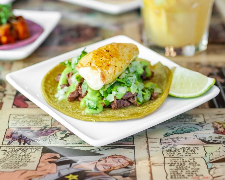 Arrachera Con Chile Relleno