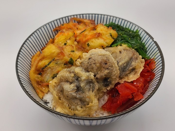 🥦 Vegan Tendon (Shitake & Mixed Vegetables Tempura bowl)