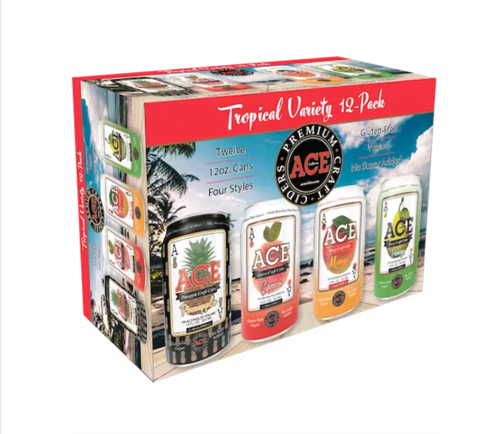 ACE premium craft cider tropical variety pack 12oz - 12pk