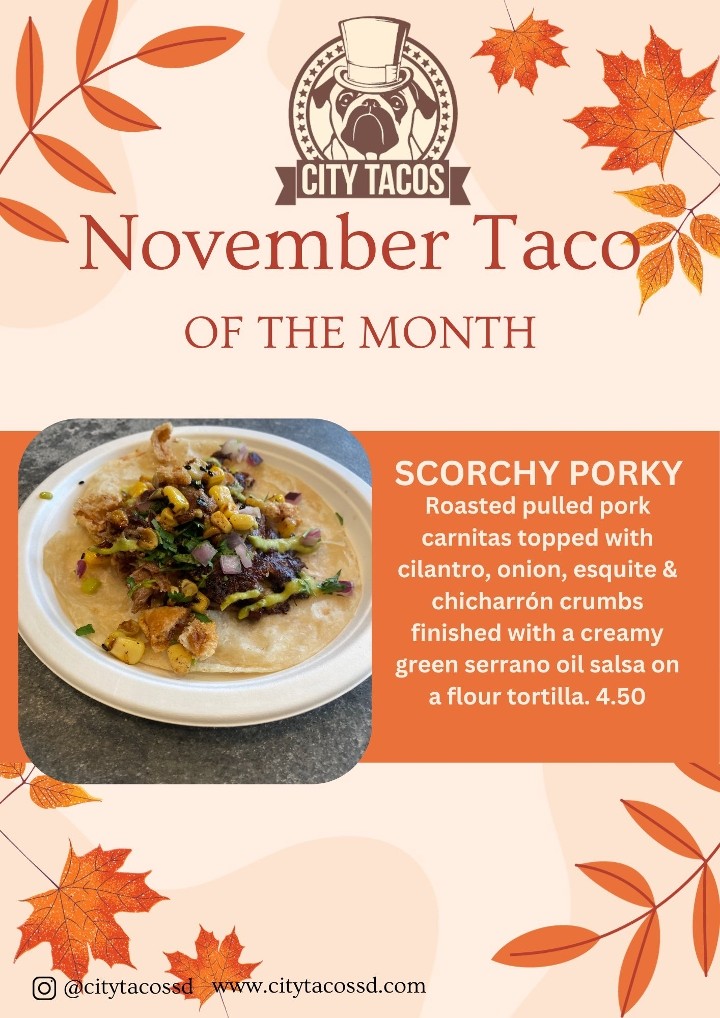 Taco Of The Month -  November