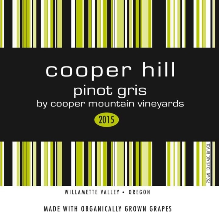 BTL Cooper Hill, Pinot Gris, 2015, Oregon