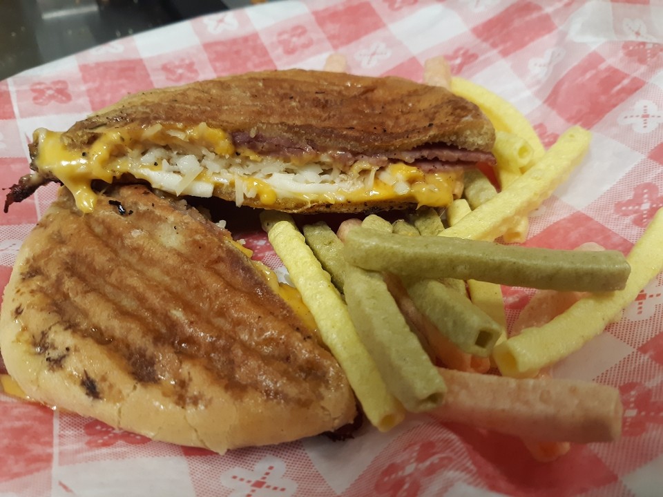 Four Cheese Panini with Bacon