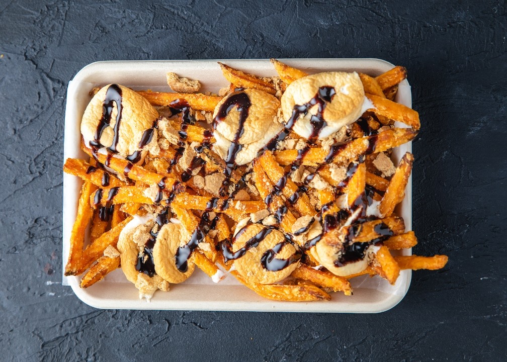 S'mores Loaded Sweet Potato Fries
