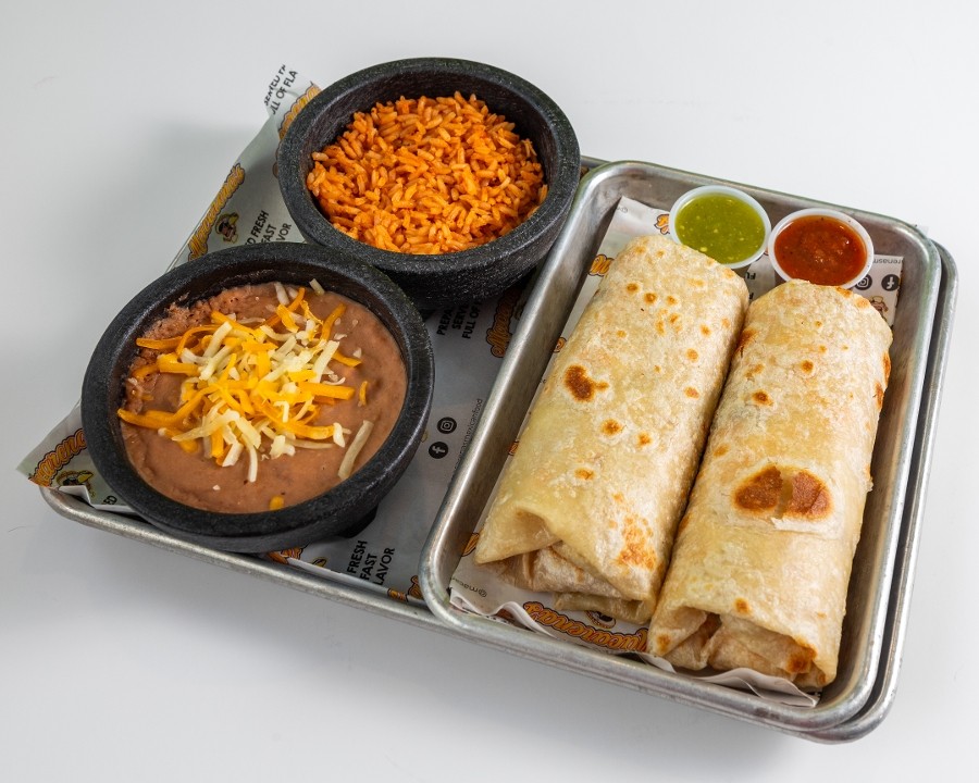 4. Two beef or chicken burritos