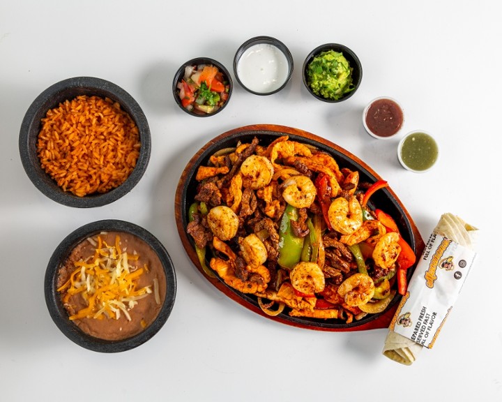 14. Fajitas chicken, steak and shrimp