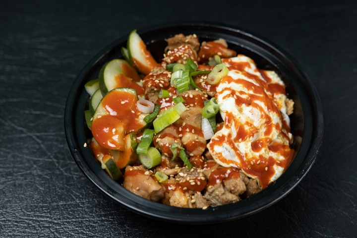 Kimchi Fried Rice and Egg Bowl