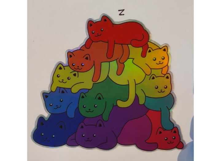 S10 - RAINBOW CAT PILE STICKER