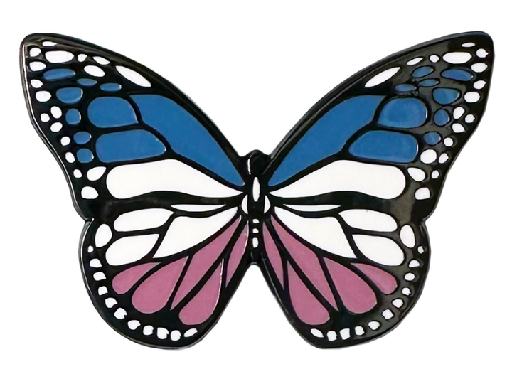 P17 - BLUE WHITE PINK BUTTERFLY