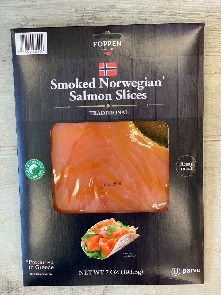 Smoked Norwegian Salmon Slices 7oz