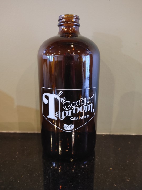 32 oz EMPTY glass growler