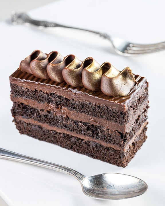 Dark Chocolate Cake Slice