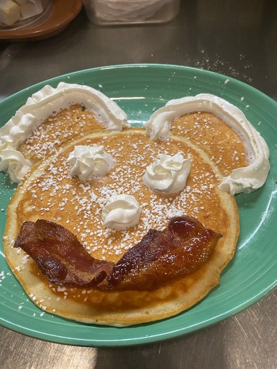 Mickey Mouse - 1 pancake with bacon