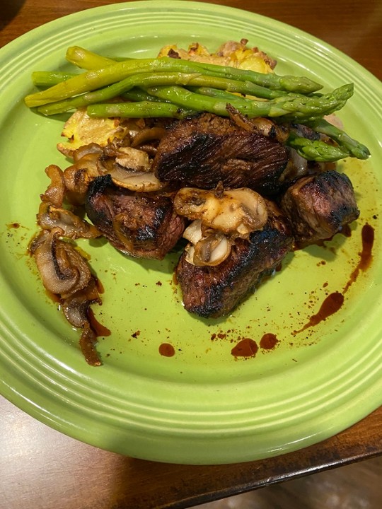 Bourbon Mushroom Steak Tips