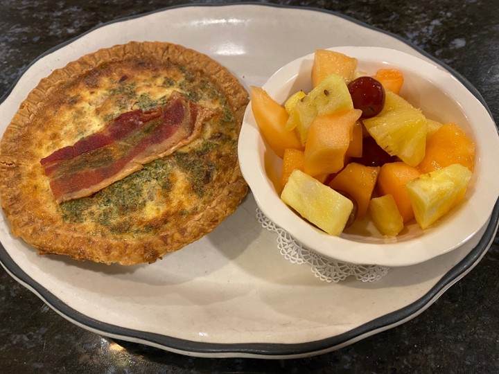 Quiche Lorraine and Fruit Cup