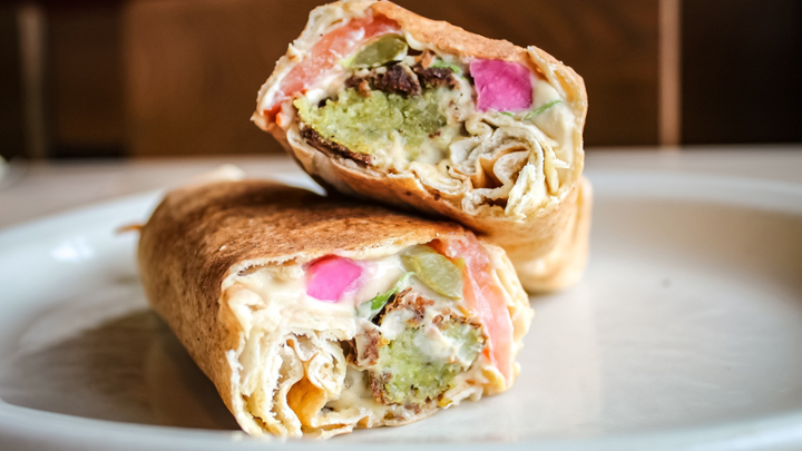 Hummus Falafel Rolled