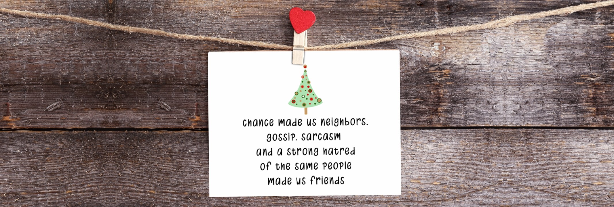 Neighbors by Chance Note Card