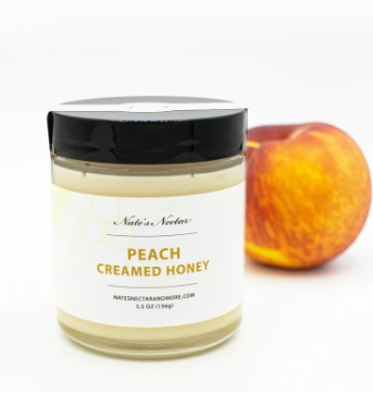 Peach Creamed Honey - Nate's Nectar