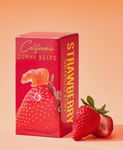 Strawberry Sensation - California Gummy Bears (Box)