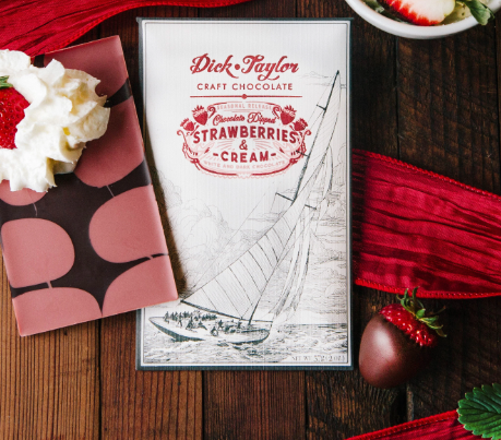 Strawberry & Cream Chocolate Bar - Dick Taylor