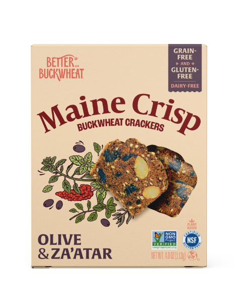 Olive & Za'atar Buckwheat Crackers - Maine Crisp