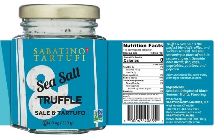 Black Truffle Salt - Sabatino Tartufi