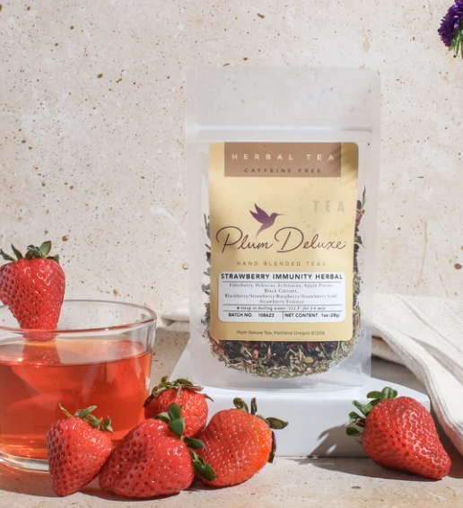Strawberry Echinacea Immunity Herbal Tea (1oz) - Plum Deluxe