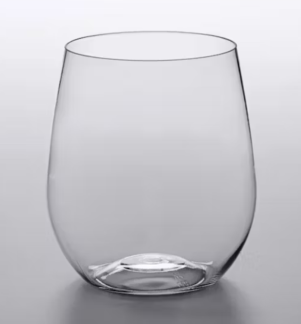 Clear Plastic Stemless Wine Cup
