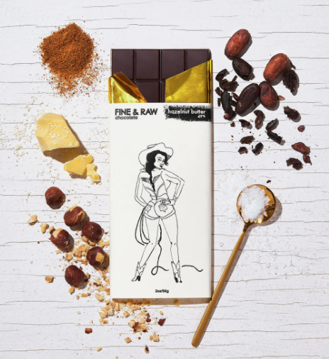 Hazelnut Butter Chocolate Bar (49%) - Fine & Raw
