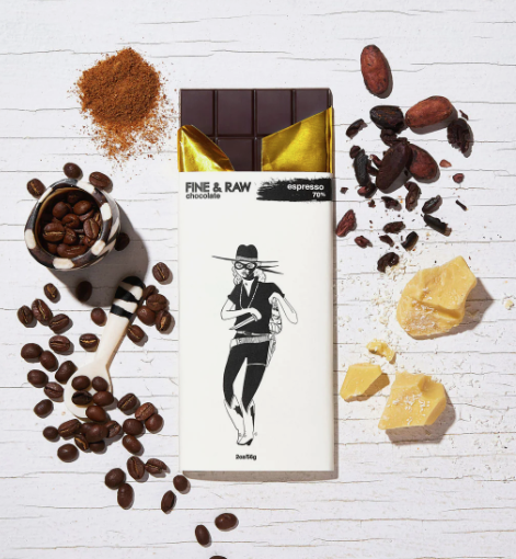 Espresso Chocolate (70% Cacao) 1oz - Fine & Raw
