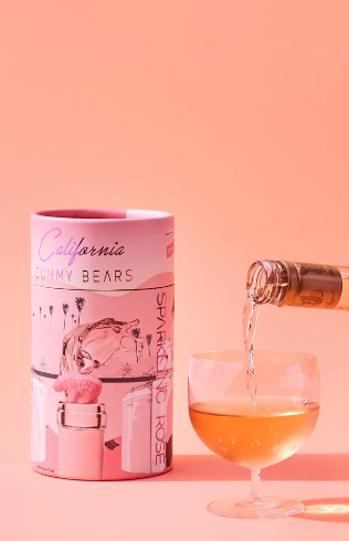 Sparkling Rose - California Gummy Bears (Cylinder Box)