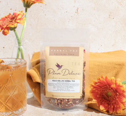 Peach Bellini Herbal Tea (1oz) - Plum Deluxe